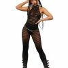 Fun Place Fever Sleeveless Striped Body Stocking