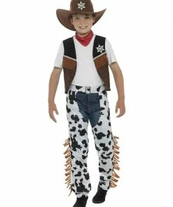 Fun Place Costumes & Characters Texan Cowboy Costume, Brown
