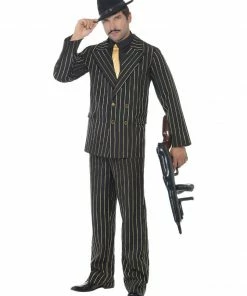Fun Place Costumes & Characters Gold Pinstripe Gangster Costume