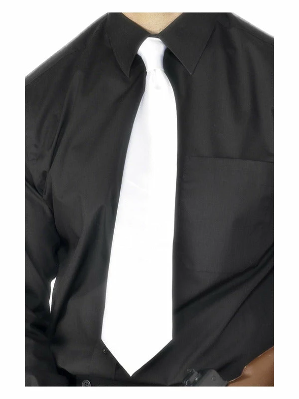 Fun Place Deluxe White Gangster Tie 3 Fun Place Deluxe White Gangster Tie