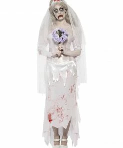Fun Place Till Death Do Us Part Zombie Bride Costume, White