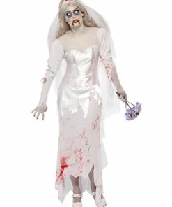 Fun Place Till Death Do Us Part Zombie Bride Costume, White