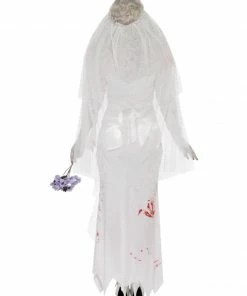 Fun Place Till Death Do Us Part Zombie Bride Costume, White