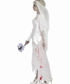Fun Place Till Death Do Us Part Zombie Bride Costume, White