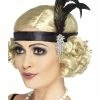 Fun Place Decades & Eras Black Satin Charleston Headband