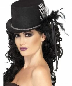 Fun Place Wigs & Hats Top Hat With Skeleton Hands