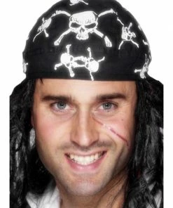 Fun Place Pirate Bandana, Skull And Crossbones Design Cosplay