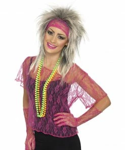 Fun Place Decades & Eras Lace Net Vest, Gloves