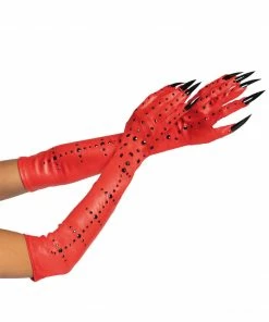 Fun Place Rhinestone Demon Claw Gloves