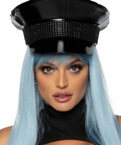 Fun Place Rhinestone Trim Military Hat