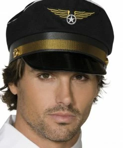 Fun Place Pilots Cap, Black