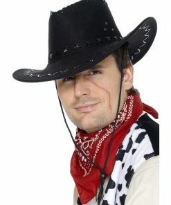 Fun Place Around The World Suede Look Cowboy Hat