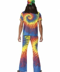 Fun Place 60s Tie Dye Top And Flared Trousers