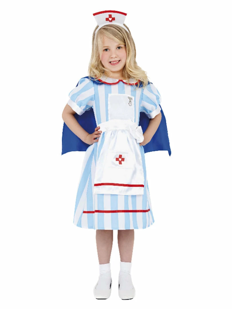 Fun Place Vintage Nurse Costume, Blue 3 Fun Place Vintage Nurse Costume, Blue