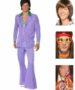 Fun Place Bundles Lavender 70s Suit Complete Costume Bundle