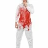 Fun Place Bloody Forensic Overall Costume, Red