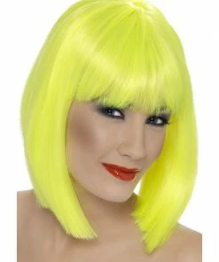 Fun Place Glam Wig, Neon Yellow Cosplay
