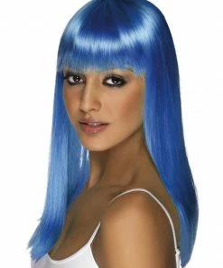 Fun Place Glamourama Wig Neon Blue Long Cosplay