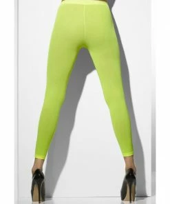 Fun Place Decades & Eras Opaque Footless Tights, Neon Green