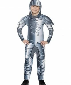 Fun Place Deluxe Armoured Knight Costume, Grey Costumes & Characters