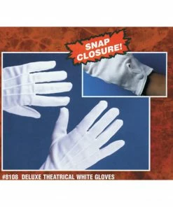 Fun Place Deluxe Mens White Dress/Santa Gloves Cosplay