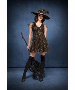 Fun Place Fever Moon & Stars Witch Costume & Gold