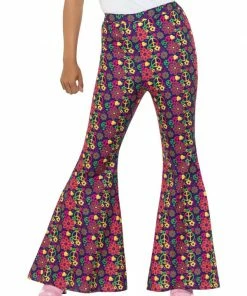 Fun Place 60s Psychedelic CND Flared Trousers, Ladies, Multi Shop By Theme