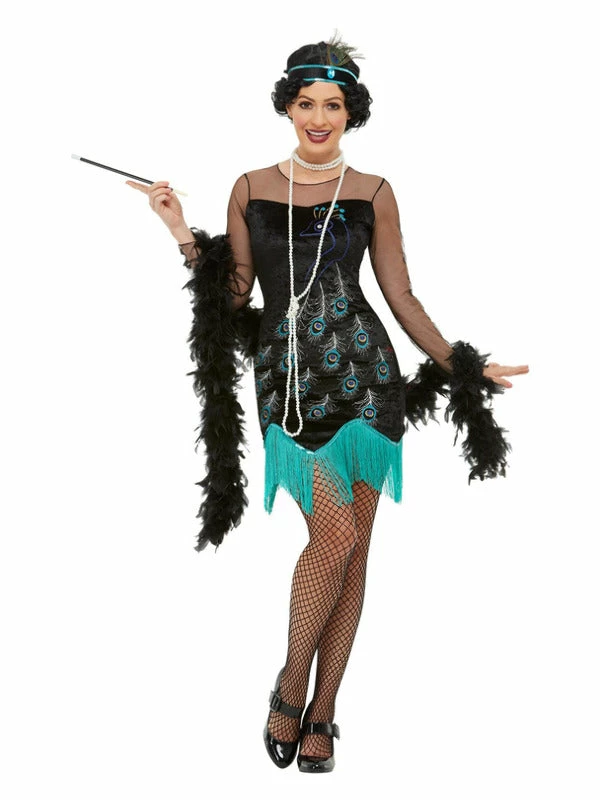 Fun Place 20s Peacock Flapper Costume 3 Fun Place 20s Peacock Flapper Costume