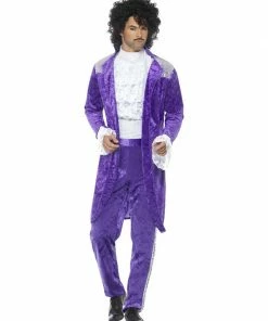 Fun Place Costumes & Characters 80s Purple Musician Costume