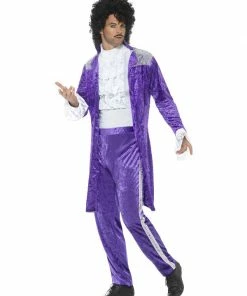 Fun Place Costumes & Characters 80s Purple Musician Costume