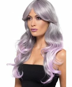 Fun Place Fashion Ombre Wig, Wavy, Long & Pastel Pink Cosplay