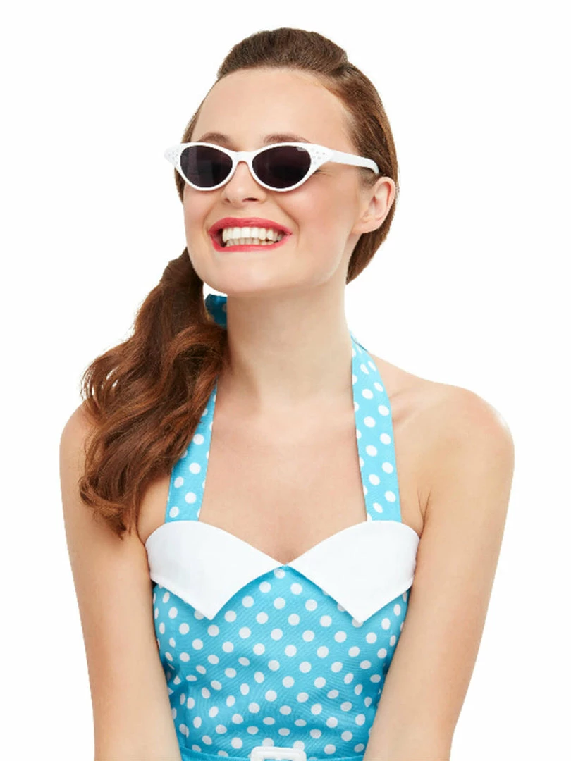 Fun Place Decades & Eras Rock N Roll Glasses White 3 Fun Place Decades & Eras Rock N Roll Glasses White