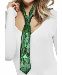 Fun Place St Patrick's Day Paddy's Day Light Up Shamrock Tie