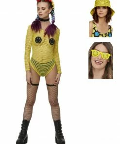 Fun Place Smiley Fishnet Bodysuit Complete Bundle