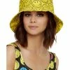 Fun Place Decades & Eras Smiley Printed Bucket Hat