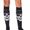 Fun Place Biker Babe Skeleton Knee Highs 2 Fun Place Biker Babe Skeleton Knee Highs