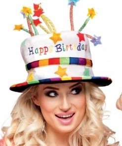 Fun Place Wigs & Hats Rainbow Happy Birthday Cake Hat