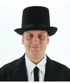 Fun Place Decades & Eras Black Felt Deluxe Top Hat