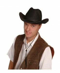 Fun Place Black Felt Cowboy Hat Wigs & Hats