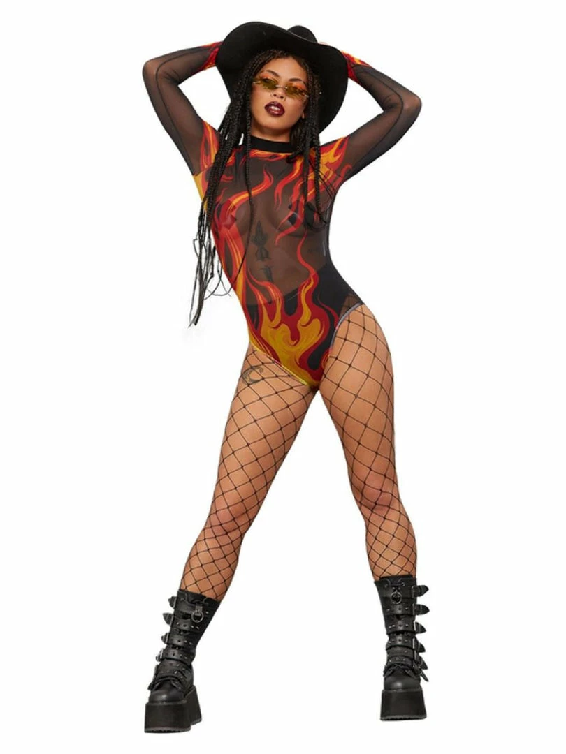 Fun Place Festivals Fever Flame Body Suit 3 Fun Place Festivals Fever Flame Body Suit