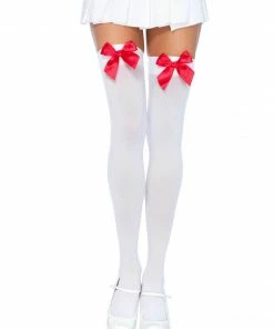 Fun Place Cosplay Nylon Thigh Highs With Bow