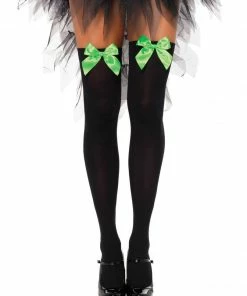 Fun Place Nylon Thigh Highs With Bow Cosplay
