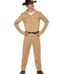 Fun Place 80's Sheriff Costume, Beige