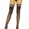 Fun Place Cosplay Halftone Striped Thigh Highs