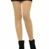 Fun Place Cosplay Lurex Sheer Pandyhose Gold
