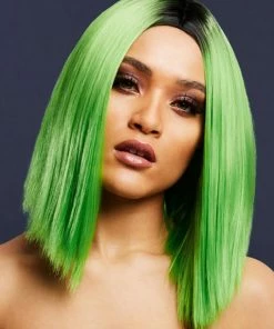 Fun Place Fever Kylie Wig, Two Toned Blend, Lime Green