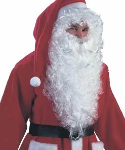 Fun Place Beards & Facial Hair Long White Santa Beard/Tache