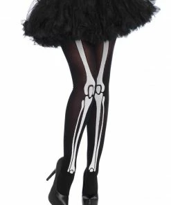 Fun Place Skeleton Print Pantyhose
