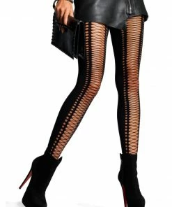 Fun Place Cosplay Spandex Lace Up Pantyhose