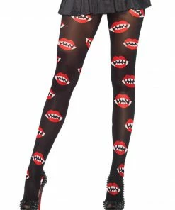 Fun Place Vampire Bite Print Pantyhose Cosplay